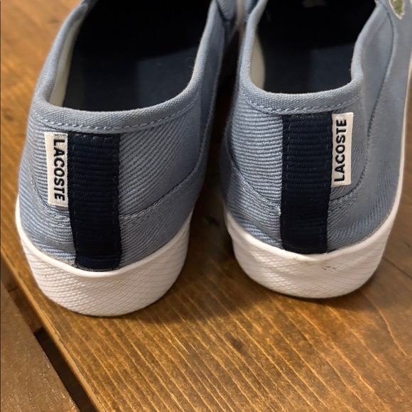 Lacoste Marice Slate Blue Canvas Slip-Ons - Picture 5 of 8
